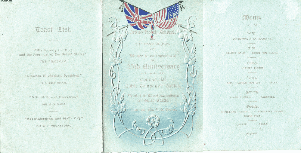 Dinner menu